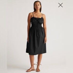 Black Quince 100% Organic Cotton Keyhole Midi Dress Size M